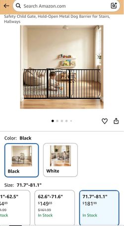 Black Metal Safety Child and Pet Gate