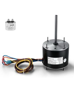 10728 Condenser Fan Motor 1/4 HP 1075 RPM 208-230V 1.8A 48Y Frame Replacement for Mars 10733, A.O. Smith FSE1026S, Fasco D909, D7909, Genteq 3728, Mar
