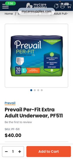 Prevail per-fit small 20ct pull ups