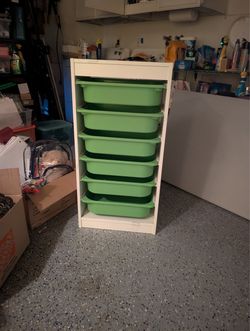 6 Bin Storage Shelves/Rack