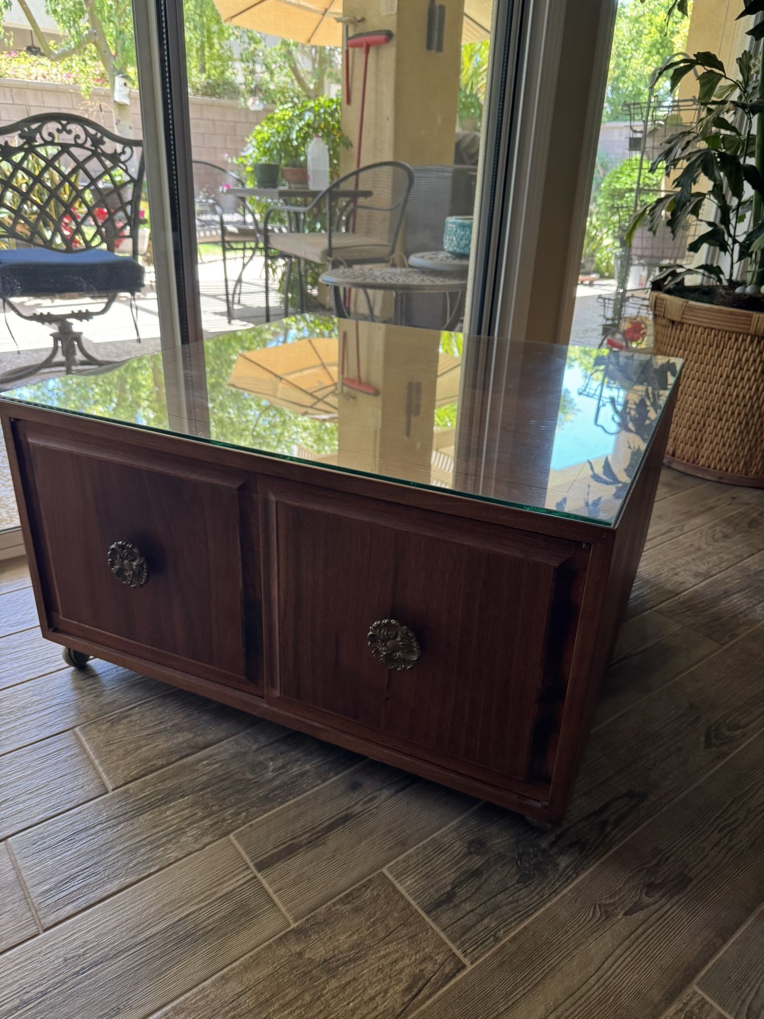 Mid Century Danish Walnut Square End  Table