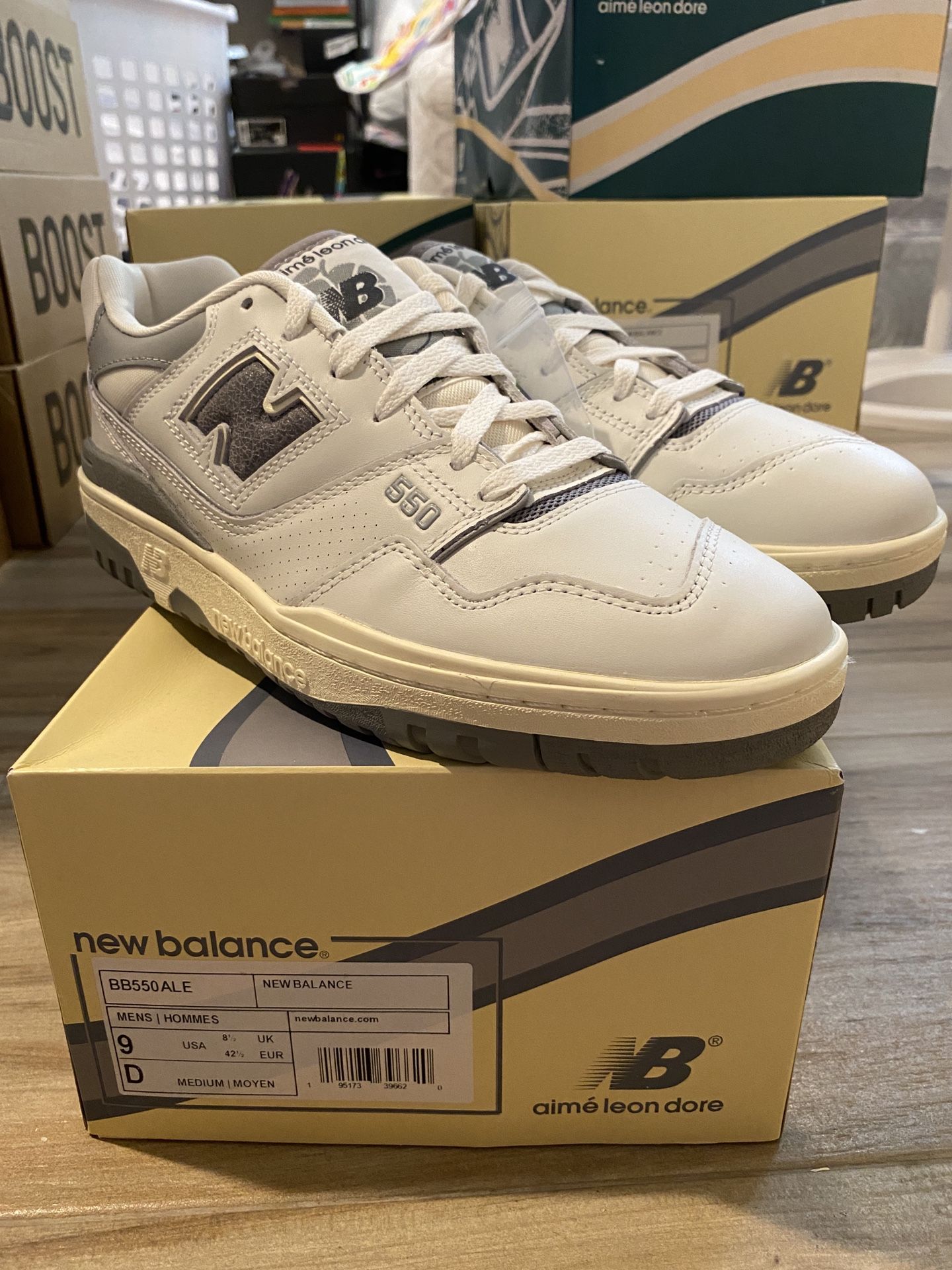ALD X New Balance 550 Set (Silver Green Navy) Size 9
