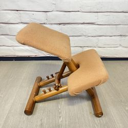 Vintage Folding Danish Ergonomic Kneeling Chair