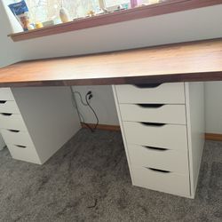 MOVING SALE! Beautiful Wooden Top Long Desk