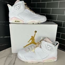 Jordan 6 Retro Gold Hoops SZ 12 W