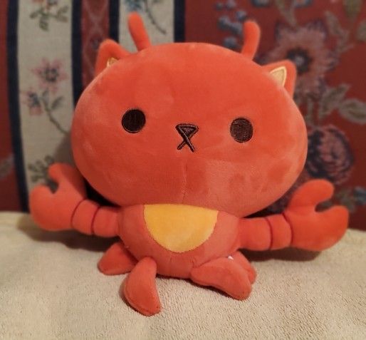 MEGAKANI KAIJU KITTIES! BY 100% S OFT RED PLUSH TOY APROX 7"INCHES IN GOOD CONDITION