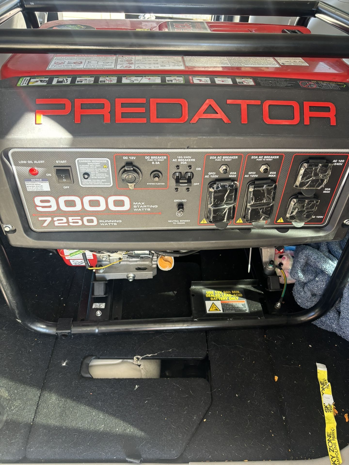 PREDATOR 9000 Watt Gas-Powered Portable Generator