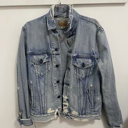 Ralph Lauren Denim & Supply Distressed Denim Jacket M Vintage Streetwear