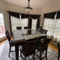 Dining Table Set With Six Chairs