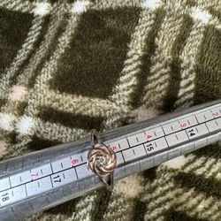 Sterling Silver Rose Gold Diamond Ring