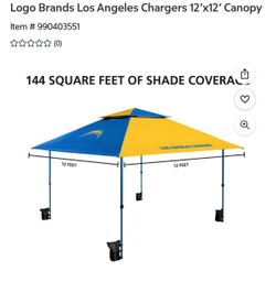 Logo Brands Los Angeles Chargers 12'x12' Canopy **read DESCRIPTION**