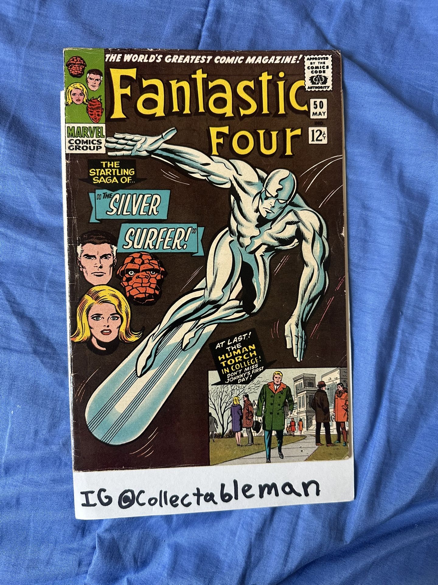 Fantastic Four #50 (Marvel Comics 1966) Silver Surfer Galactus Key!! Fine -