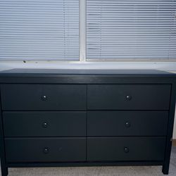 Dark Gray 6 Drawer Dresser