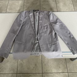 GREY CHINESE SUIT JACKET