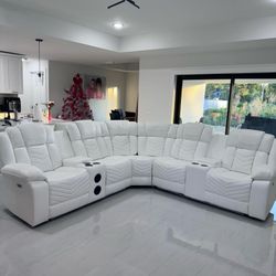 Brand New Power Reclining Sectional Sofa / Sofa Seccional Reclinable Electrico Nuevo a Estrenar....fast Delivery 🚚 