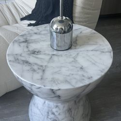 Perse Concrete Top Drum End Table