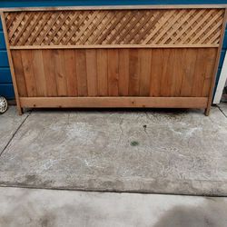 4-ft x 8-ft Redwood Lattice-top Privacy Fence Panel

