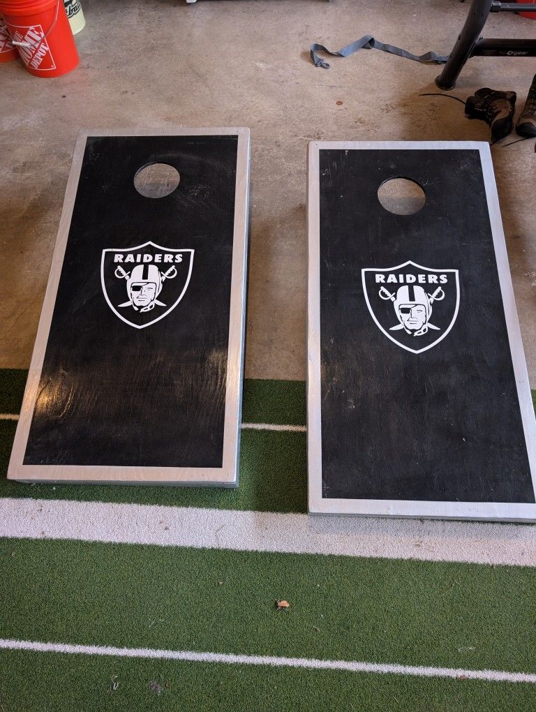 Raiders Corn Hole Boards