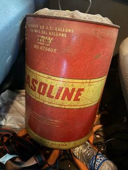 Vintage TRW 6.5 Gallon Metal Gasoline Can