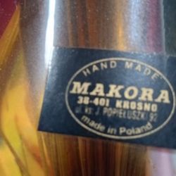 Polish Hand Made Glass Vase 