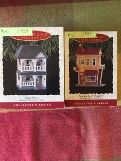 Hallmark nostalgic houses and shops ornaments