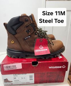 Wolverine Steel Toe Work Boots Size 11M