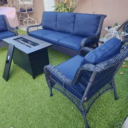 New fire pit patio set/ Outdoor Furniture/ Conversation Set