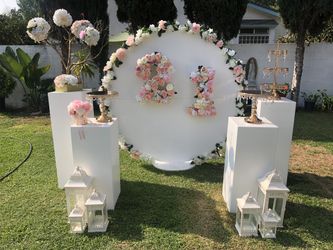 Party decorations/ Round backdrop/ Flower backdrop