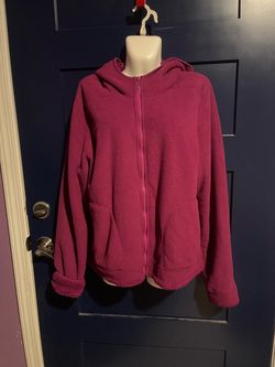 Magenta Fleece Zip-Up Hoodie