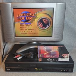 JVC VCR DVD Combo VHS Player Recorder Bundle 