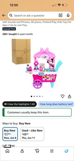Minnie Mouse ice cream cart