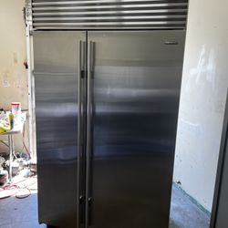 Sub Zero 48”Wide Stainless Steel Refrigerator Side By Side 