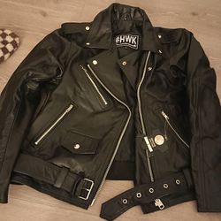  Women's Leather Motorcycle Jacket 