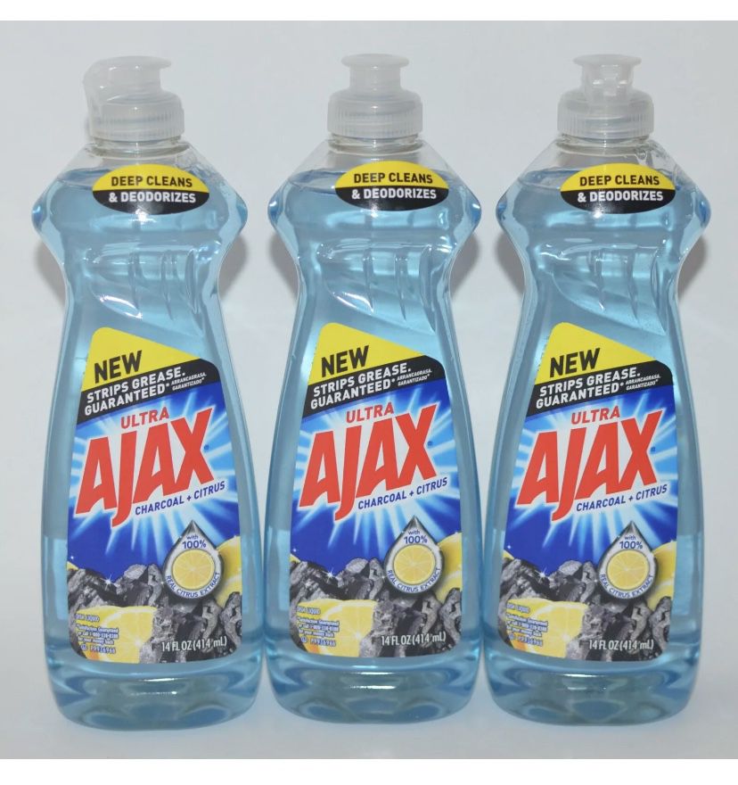 3 (14 oz) bottles of Ajax dish soap