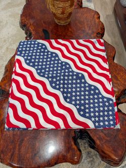 Vintage USA American Flag Bandana 50%/50% Polly -Cotton Durag 22X21 Hankerchief Scarf July 4th