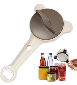 4-in-1 Jar Opener, Multi-Functional Adjustable Stainless Steel Retractable Jar and Bottle Opener
