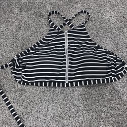 Bathing Suit Top- Navy blue & white 