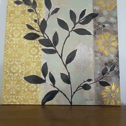 Beautiful yellow large canvas art