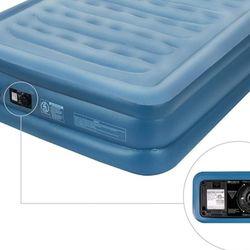 MARNUR Air Mattress Queen Size Air Bed for Double with Built-in Electric Pump, Durable Firm Inflatable Airbed, Storage Bag Included, 80" x 60" x 18