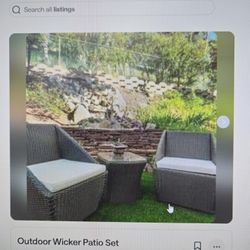 3 Pieces Patio Set 