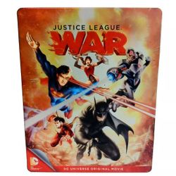 Justice League War L.E. Blu-Ray + DVD  Steelbook DC  2014 No Scratches On Discs