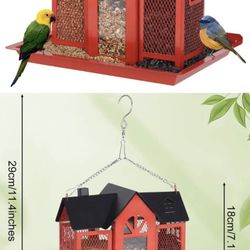 3 in One - Metal Mesh Hanging Bird Feeders. Outdoor/Indoor 