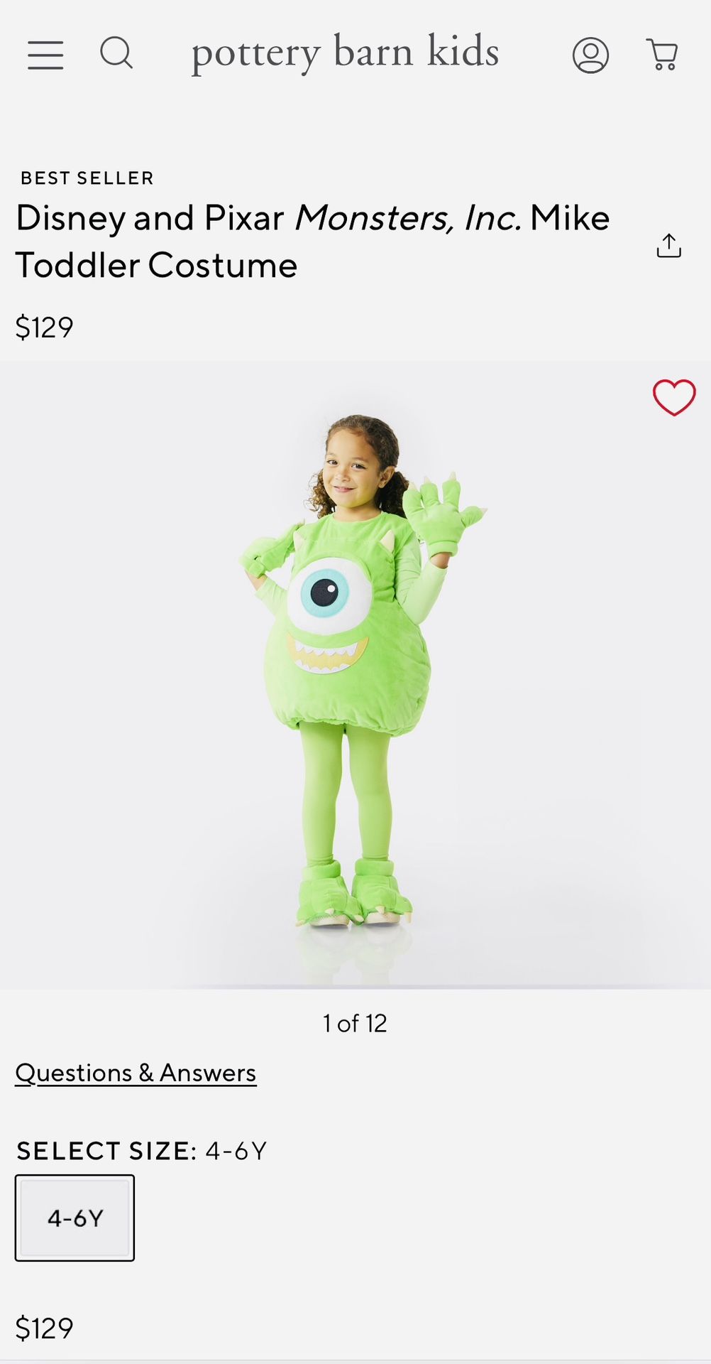 Toddler costume