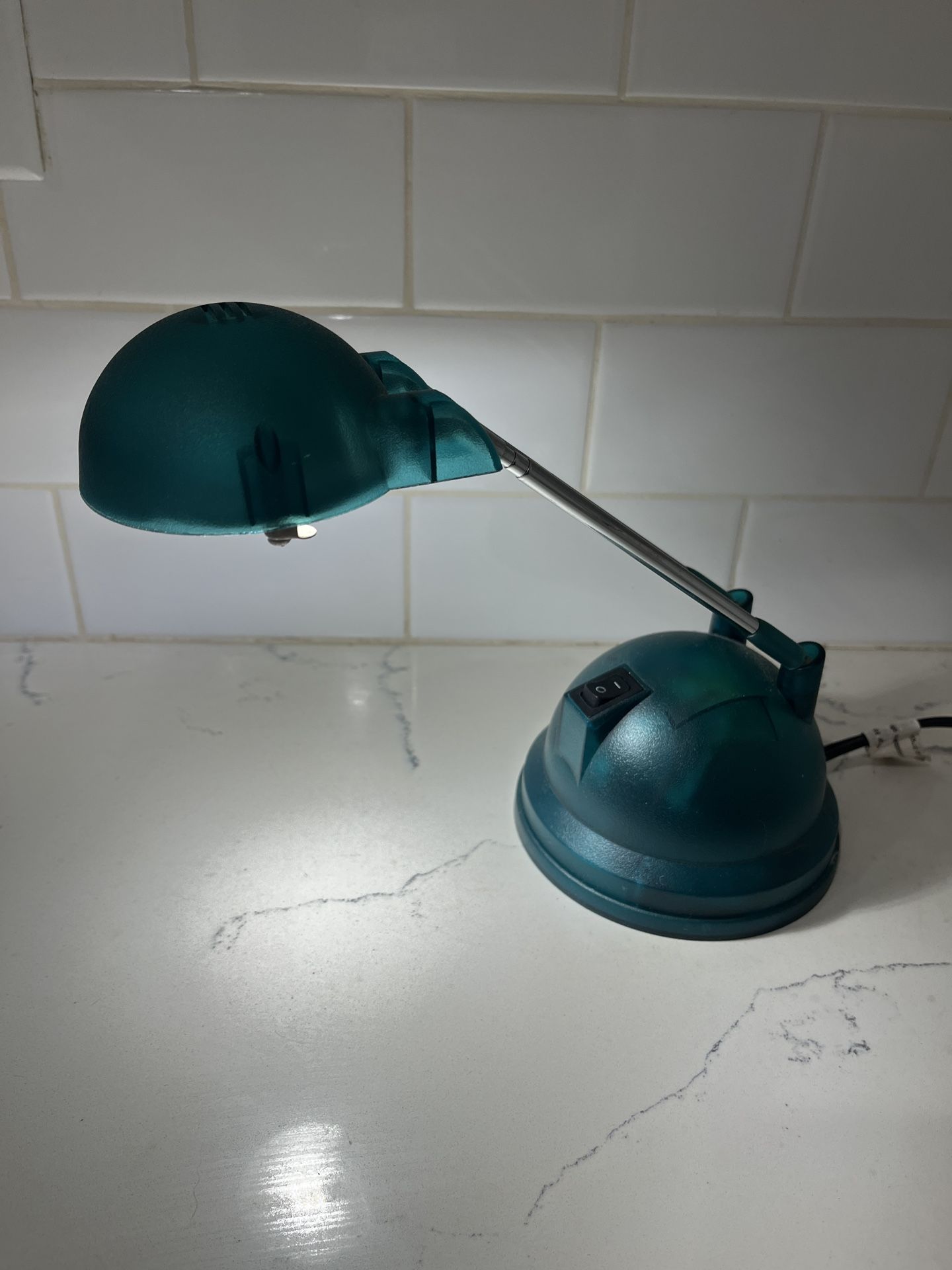 Vintage Y2k IKEA ESPRESSIVO translucent blue Telescopic halogen desk lamp