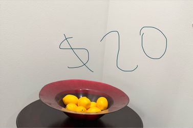 Large red bowl