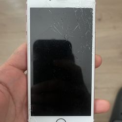 iPhone 6s With Charger Cord (no Adapter) - Pink - Cracked Screen 