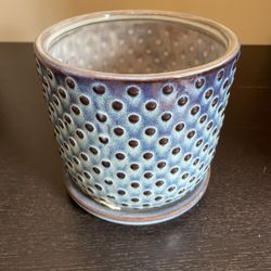 Flower Pot Blue Small