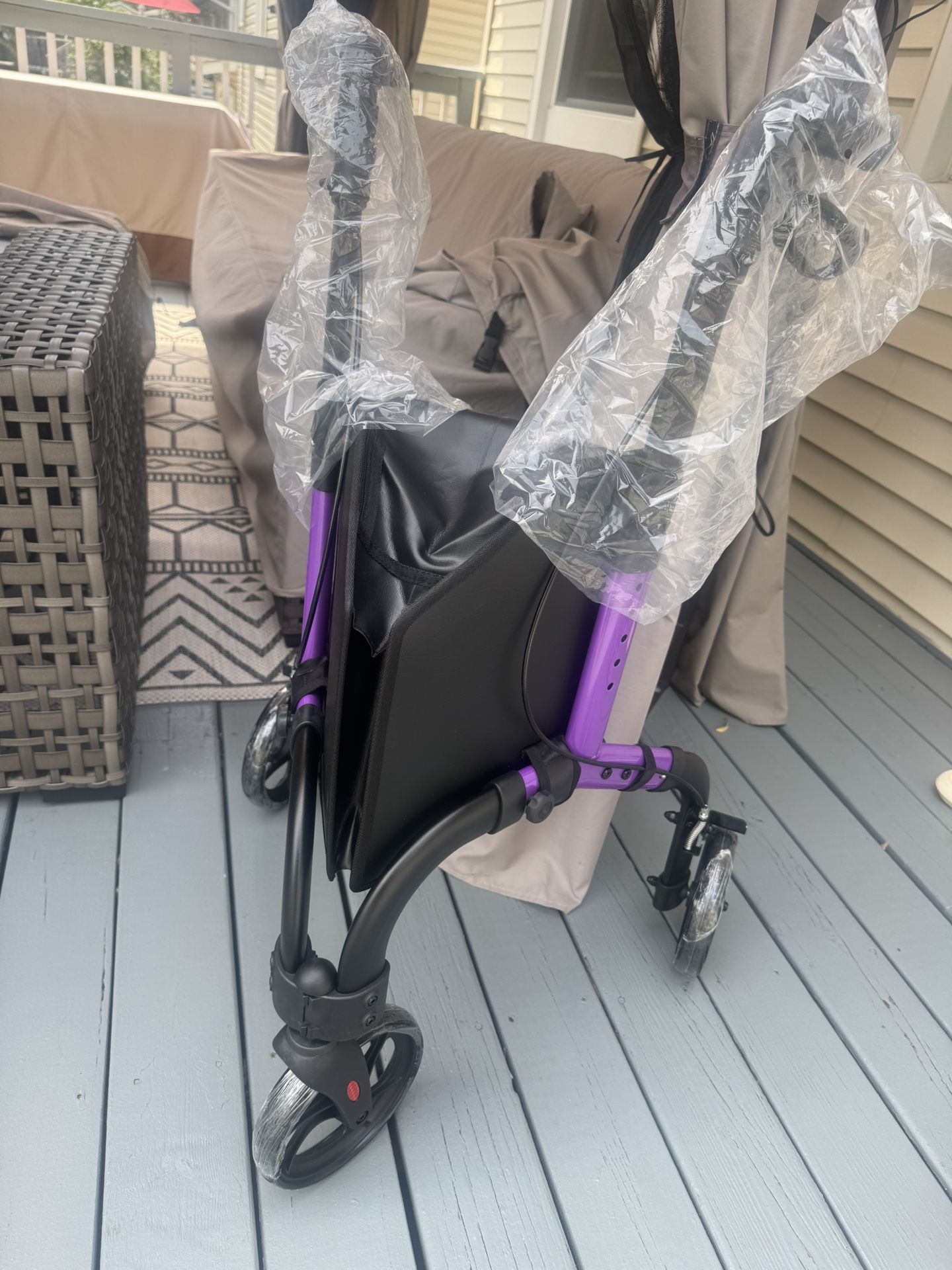 Premium 3 Wheel Rollator Walker for Seniors, Lightweight Foldable Elderly Three Wheeled Rollator with Storage Bag, Aluminum Mobility Aid Rolling Walke
