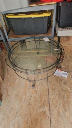Glass coffee table