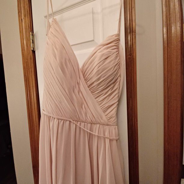 Blush Strappy Gown Size 6